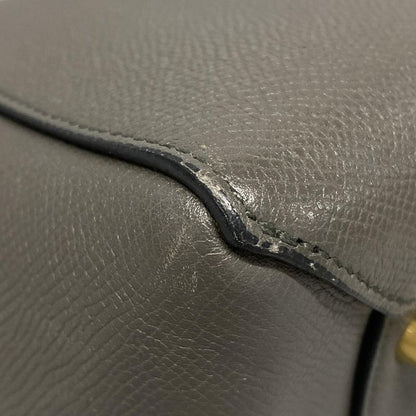Celine Handbag Belt Bag Mini Dark Gray Leather