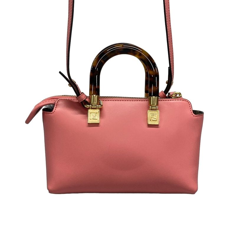 Fendi Handbag Mini Visible 8bs067 Pink Leather