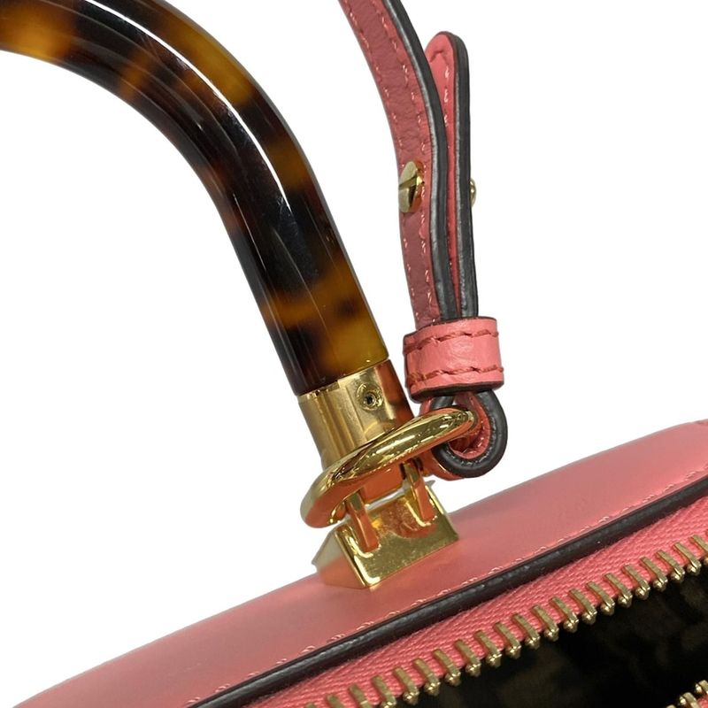 Fendi Handbag Mini Visible 8bs067 Pink Leather