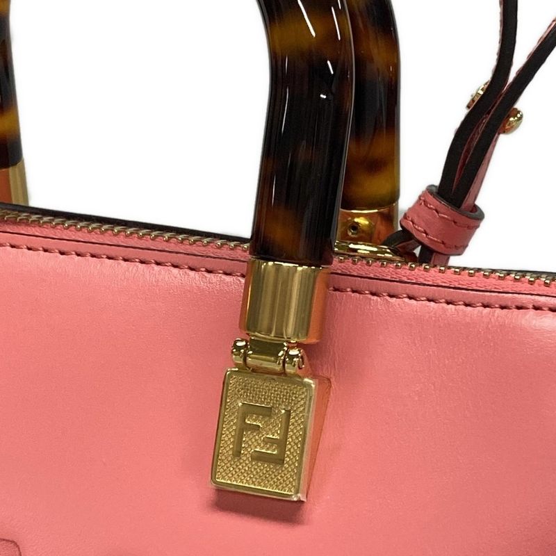 Fendi Handbag Mini Visible 8bs067 Pink Leather