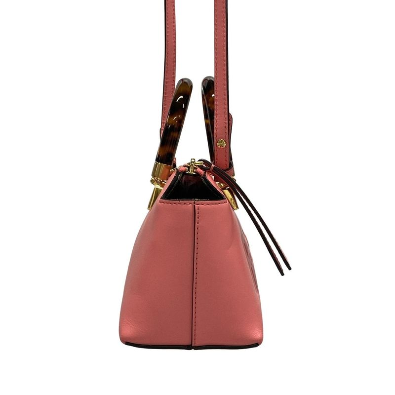 Fendi Handbag Mini Visible 8bs067 Pink Leather