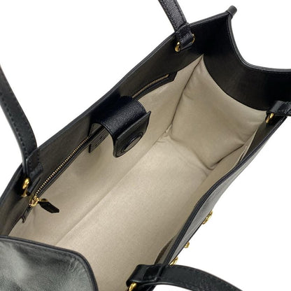 Gucci Tote Bag Horsebit 1955 623694 Black Leather