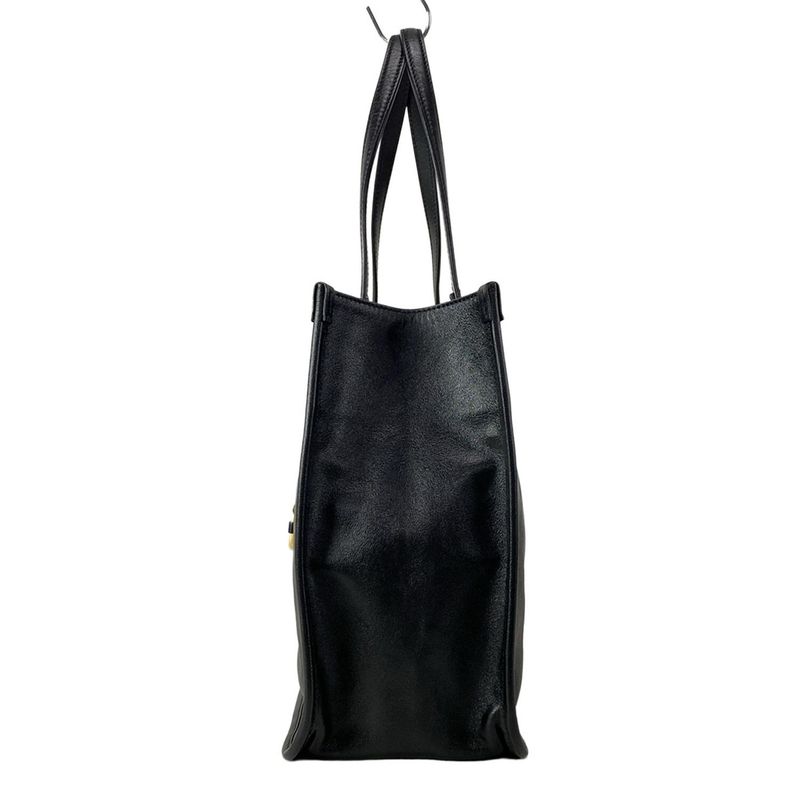 Gucci Tote Bag Horsebit 1955 623694 Black Leather