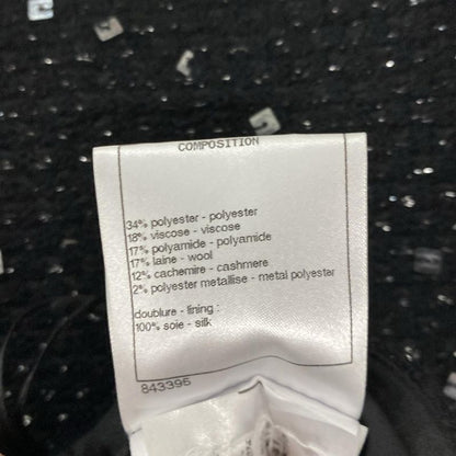 Chanel Skirt Size 36 S Women's - P64592 Black Knee Length 2020 Knit Cashmere