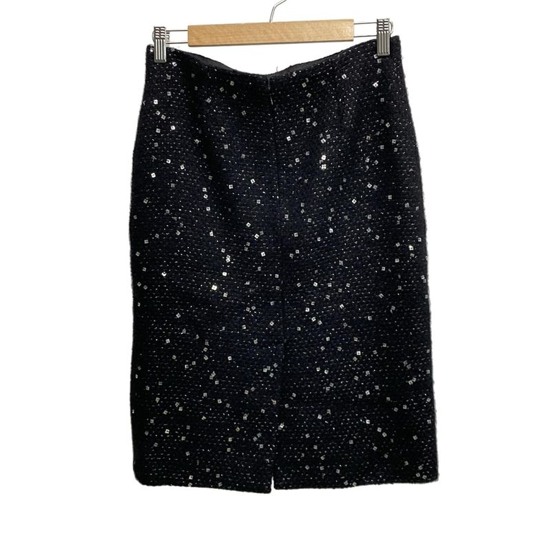 Chanel Skirt Size 36 S Women's - P64592 Black Knee Length 2020 Knit Cashmere