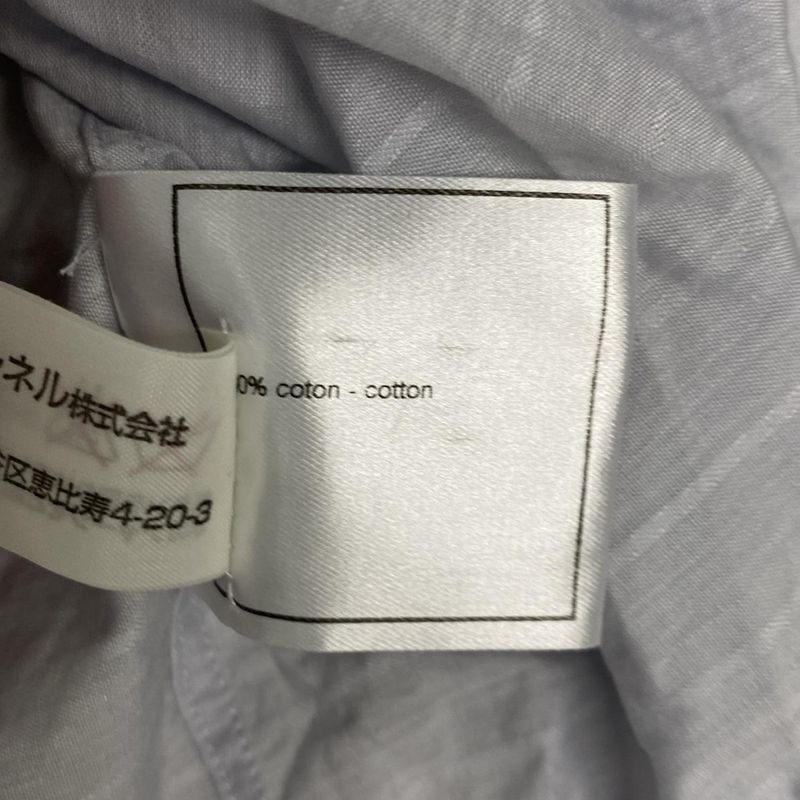 Chanel Long Sleeve Shirt Blouse Size 38 M Women's - P14739 Light Gray Border