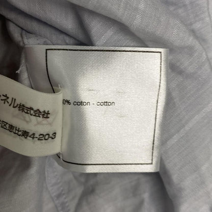 Chanel Long Sleeve Shirt Blouse Size 38 M Women's - P14739 Light Gray Border
