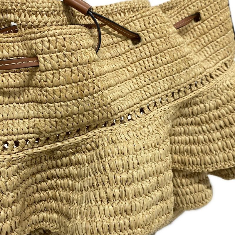 Loewe Shoulder Bag Ruffle Balloon Bag A710p83x02 Beige X Brown Leather