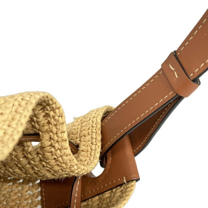 Loewe Shoulder Bag Ruffle Balloon Bag A710p83x02 Beige X Brown Leather