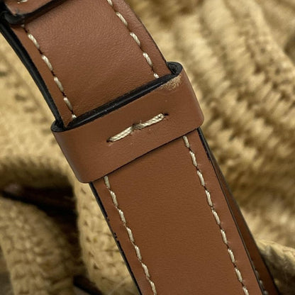 Loewe Shoulder Bag Ruffle Balloon Bag A710p83x02 Beige X Brown Leather