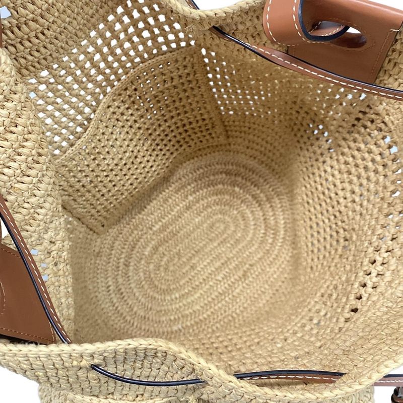 Loewe Shoulder Bag Ruffle Balloon Bag A710p83x02 Beige X Brown Leather