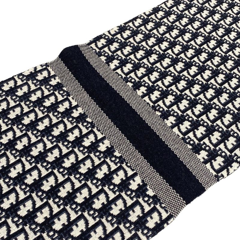 Dior Christian Dior Scarf - 15dob201i099 Ivory X Dark Navy X Navy Logogram