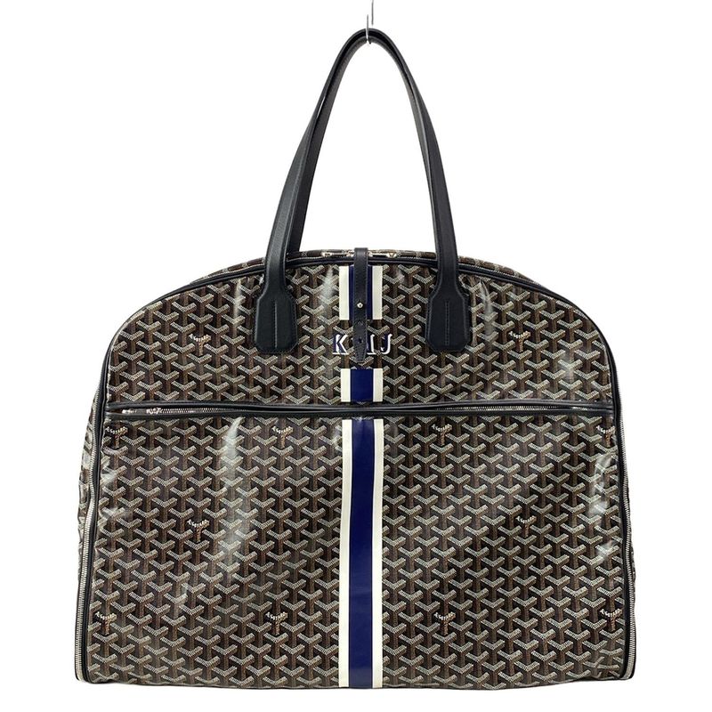 Goyard Garment Case Mayfair Black X White X Navy Markage Leather
