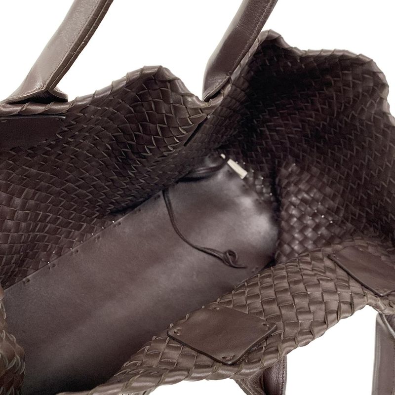 Bottega Veneta Tote Bag Cabas MM 115664 Dark Brown Limited to 500 Leather