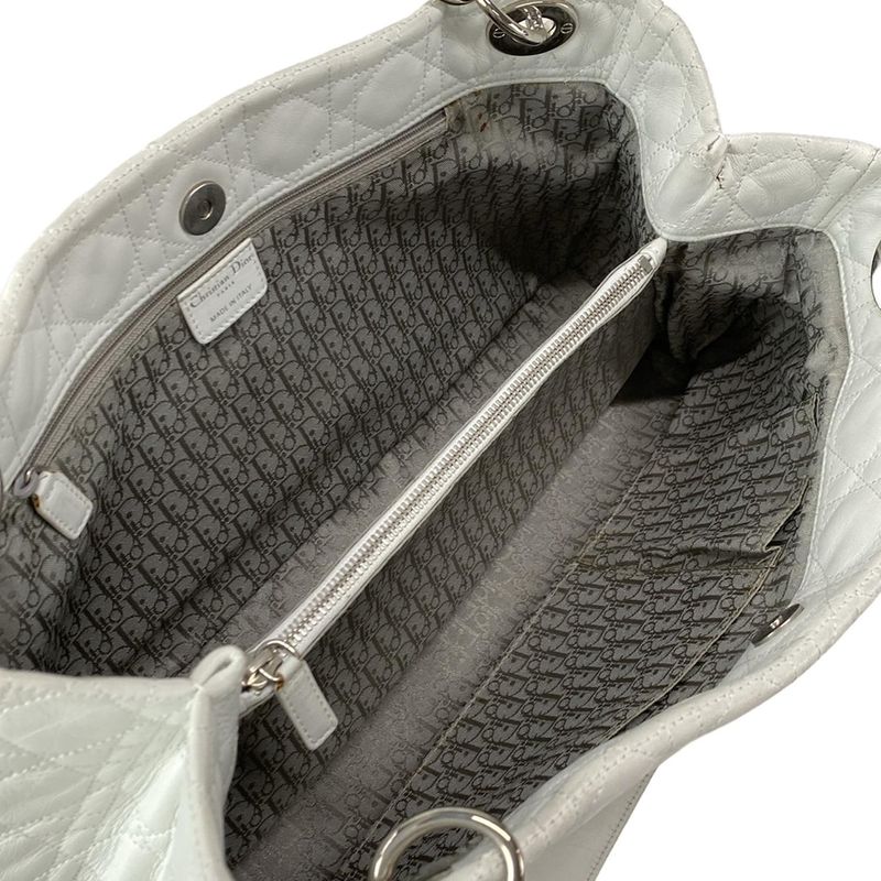 Dior Christian Dior Tote Bag Dior Soft White Chain Handle Leather