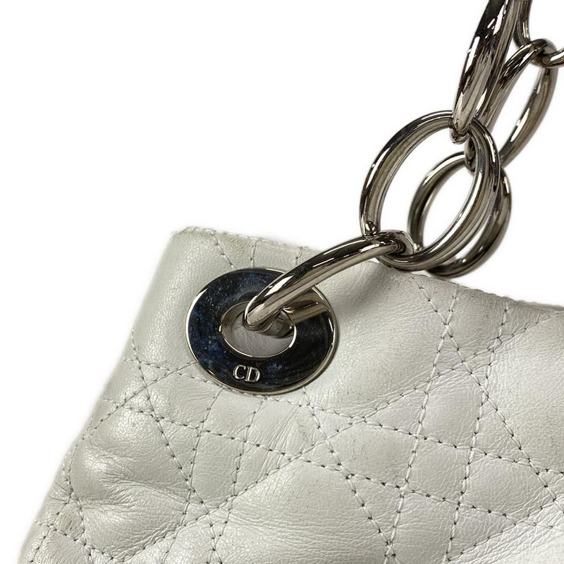 Dior Christian Dior Tote Bag Dior Soft White Chain Handle Leather