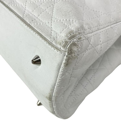 Dior Christian Dior Tote Bag Dior Soft White Chain Handle Leather