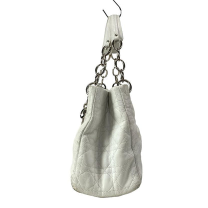 Dior Christian Dior Tote Bag Dior Soft White Chain Handle Leather