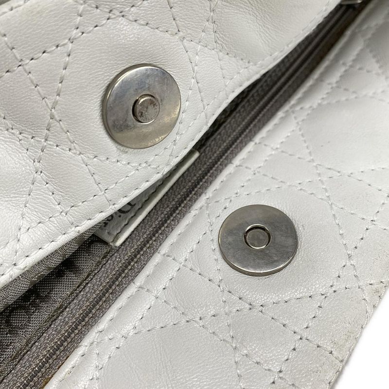 Dior Christian Dior Tote Bag Dior Soft White Chain Handle Leather