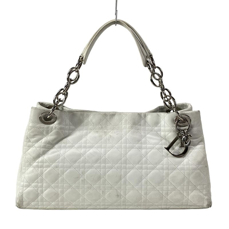 Dior Christian Dior Tote Bag Dior Soft White Chain Handle Leather