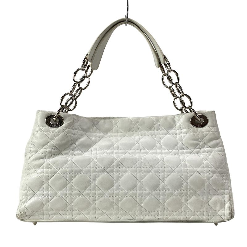 Dior Christian Dior Tote Bag Dior Soft White Chain Handle Leather