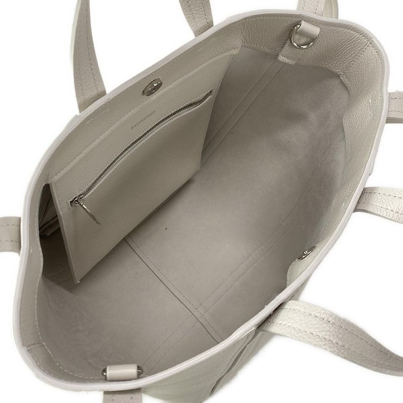 Balenciaga Tote Bag Everyday Small North South 672791 Light Gray Leather