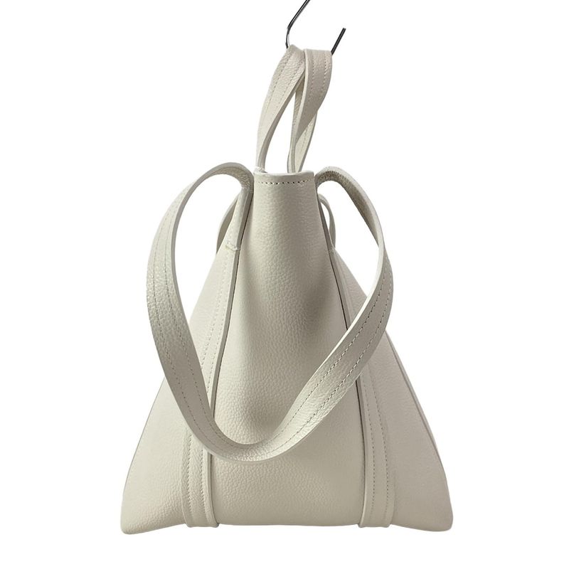 Balenciaga Tote Bag Everyday Small North South 672791 Light Gray Leather