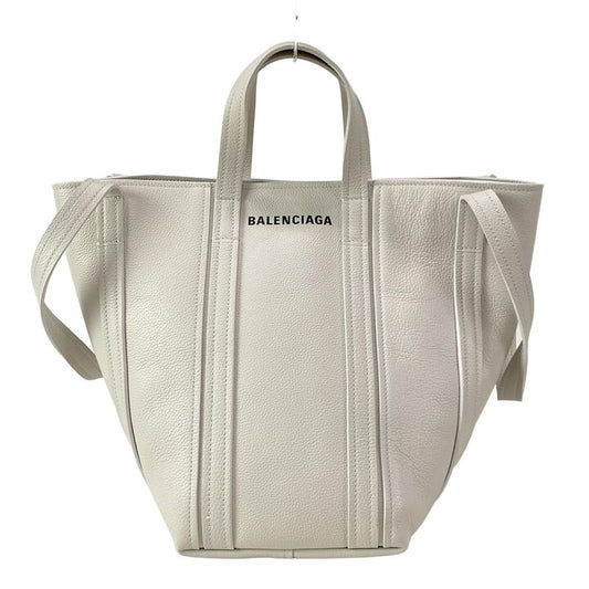 Balenciaga Tote Bag Everyday Small North South 672791 Light Gray Leather