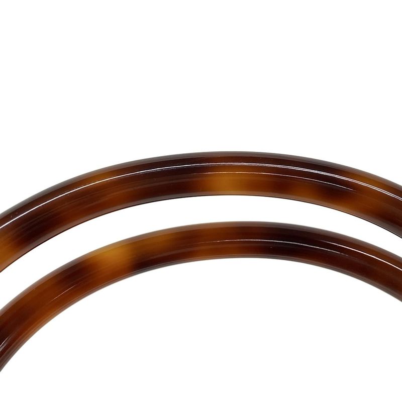 Chanel Handbag - Black X Dark Brown Plastic Handle Leather