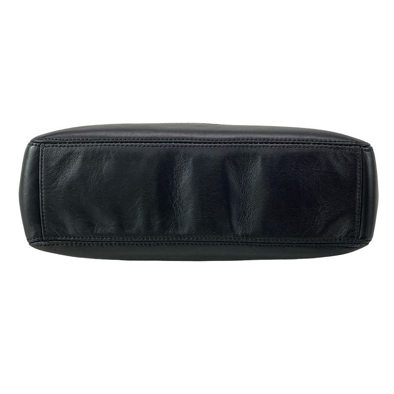 Chanel Handbag - Black X Dark Brown Plastic Handle Leather