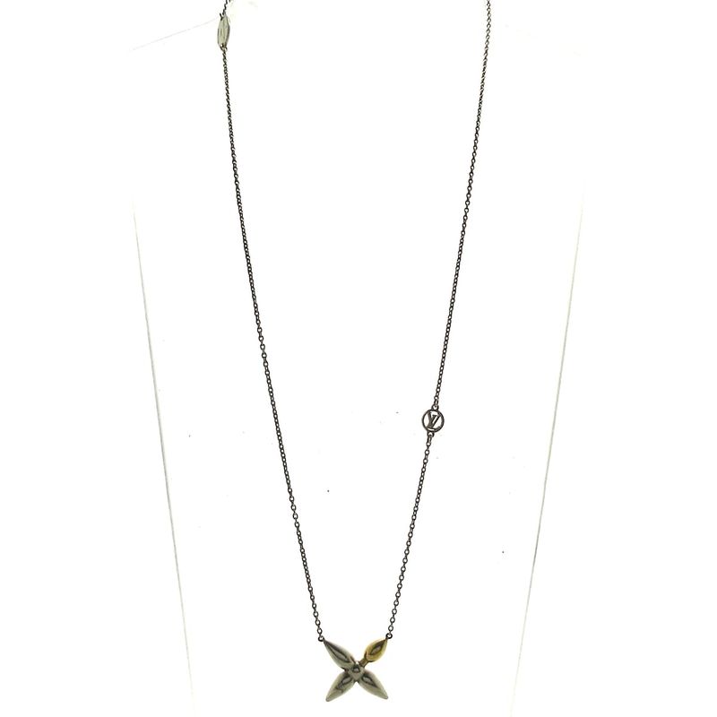 Louis Vuitton Necklace Coryel Isette M01022 Silver X Gold