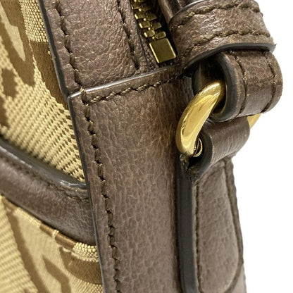 Gucci Shoulder Bag Jumbo GG 675891 Dark Brown X Beige X Multi Leather