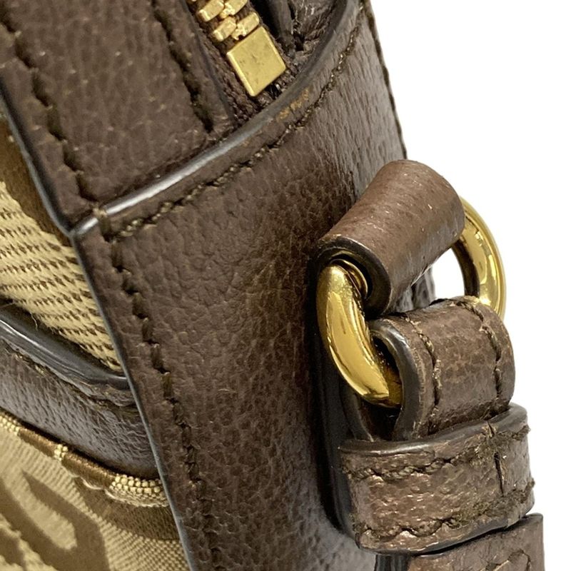 Gucci Shoulder Bag Jumbo GG 675891 Dark Brown X Beige X Multi Leather