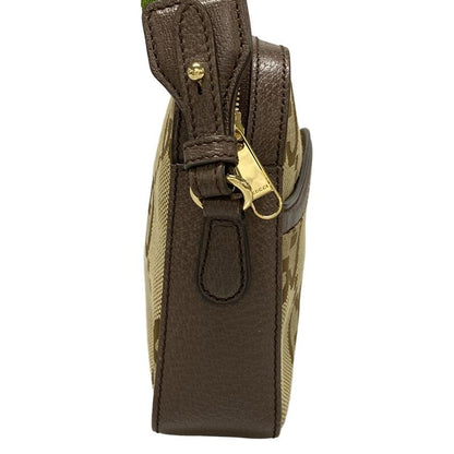 Gucci Shoulder Bag Jumbo GG 675891 Dark Brown X Beige X Multi Leather