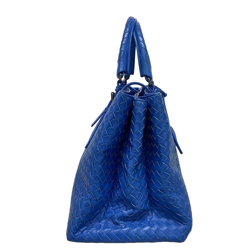 Bottega Veneta Handbag Medium Rome Bag Blue Leather