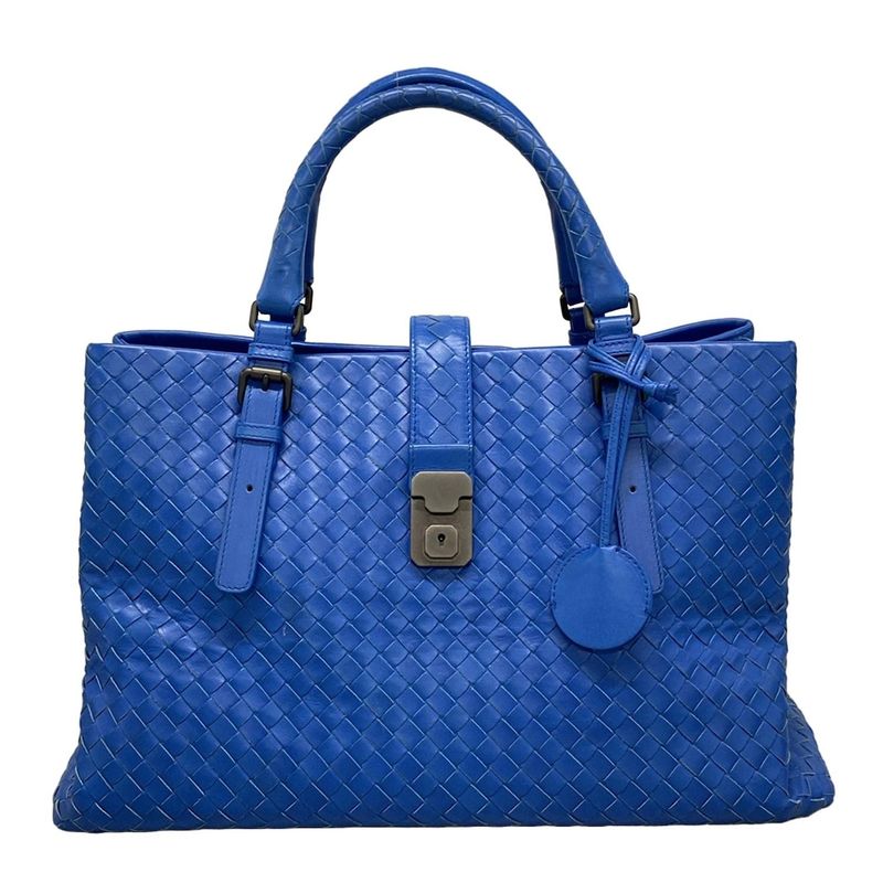 Bottega Veneta Handbag Medium Rome Bag Blue Leather