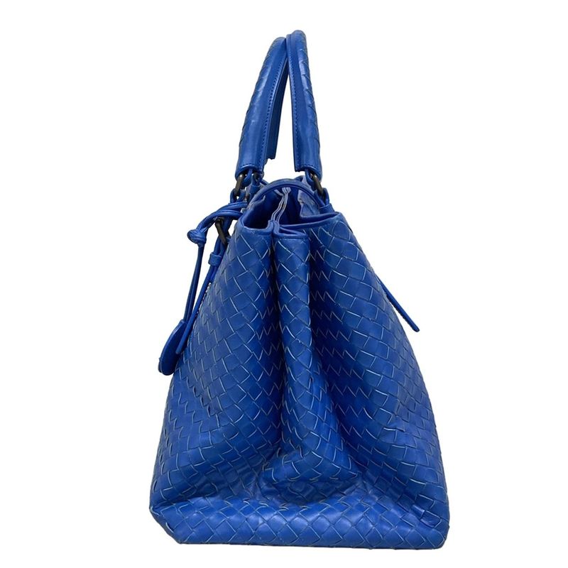 Bottega Veneta Handbag Medium Rome Bag Blue Leather