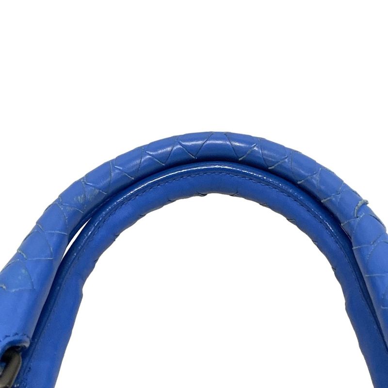 Bottega Veneta Handbag Small Rome Bag Blue Leather