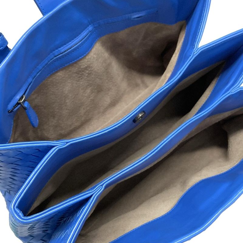 Bottega Veneta Handbag Small Rome Bag Blue Leather