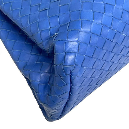 Bottega Veneta Handbag Small Rome Bag Blue Leather