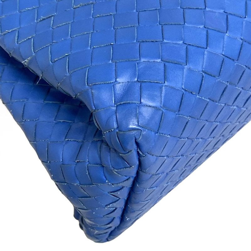 Bottega Veneta Handbag Small Rome Bag Blue Leather