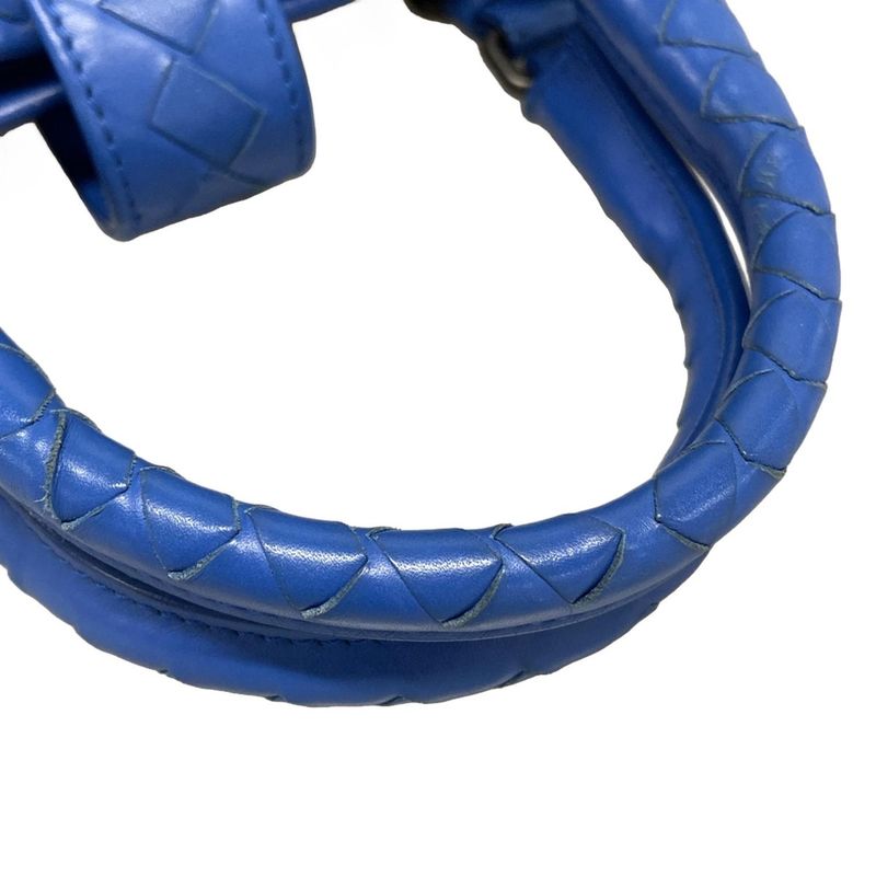 Bottega Veneta Handbag Small Rome Bag Blue Leather