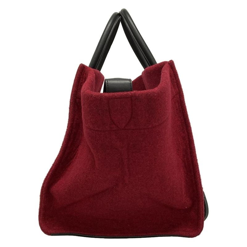 Celine Tote Bag Luggage Small Square Phantom Red X Black Leather