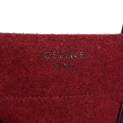 Celine Tote Bag Luggage Small Square Phantom Red X Black Leather