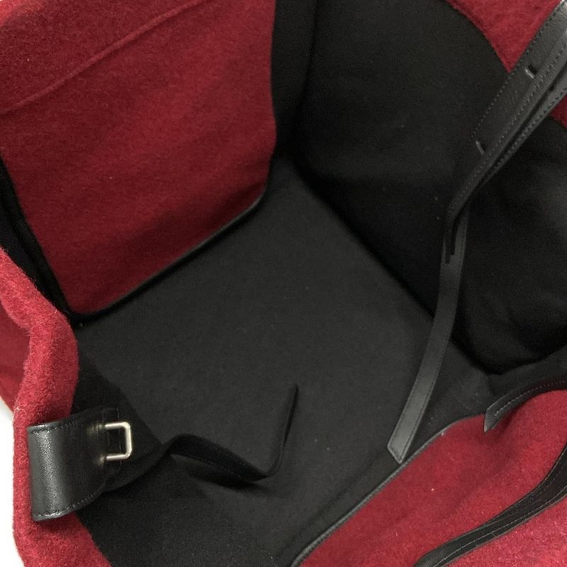 Celine Tote Bag Luggage Small Square Phantom Red X Black Leather