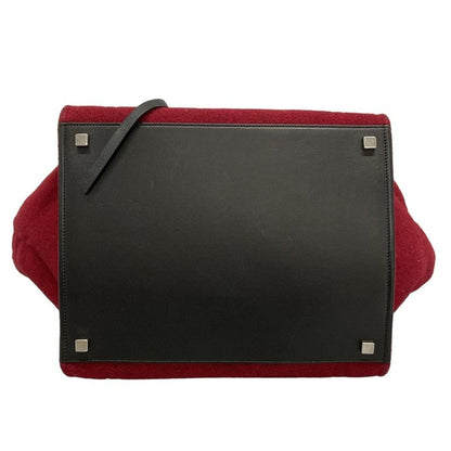 Celine Tote Bag Luggage Small Square Phantom Red X Black Leather