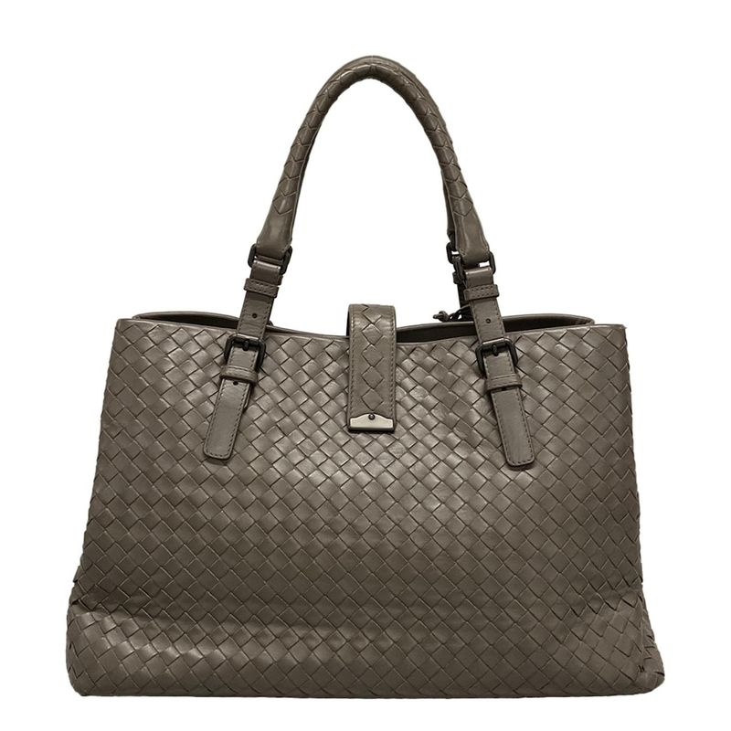 Bottega Veneta Handbag Medium Rome Bag Greige Leather