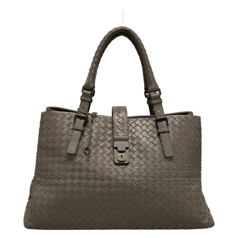 Bottega Veneta Handbag Medium Rome Bag Greige Leather