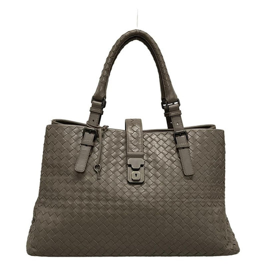 Bottega Veneta Handbag Medium Rome Bag Greige Leather