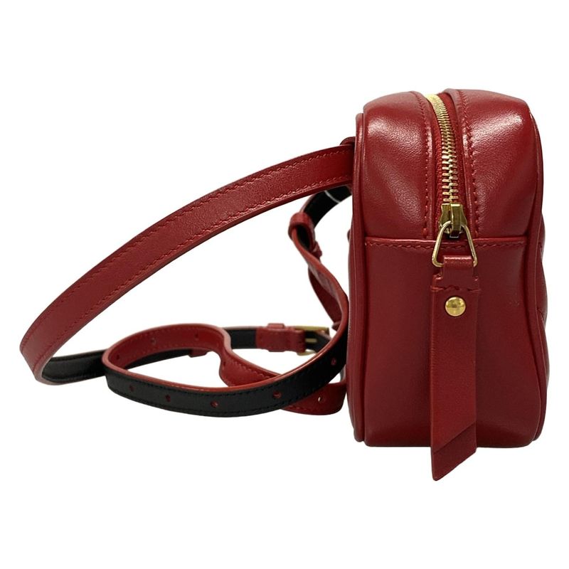 Saint Laurent Paris Waist Pouch Loubert Bag 534817 Red Leather